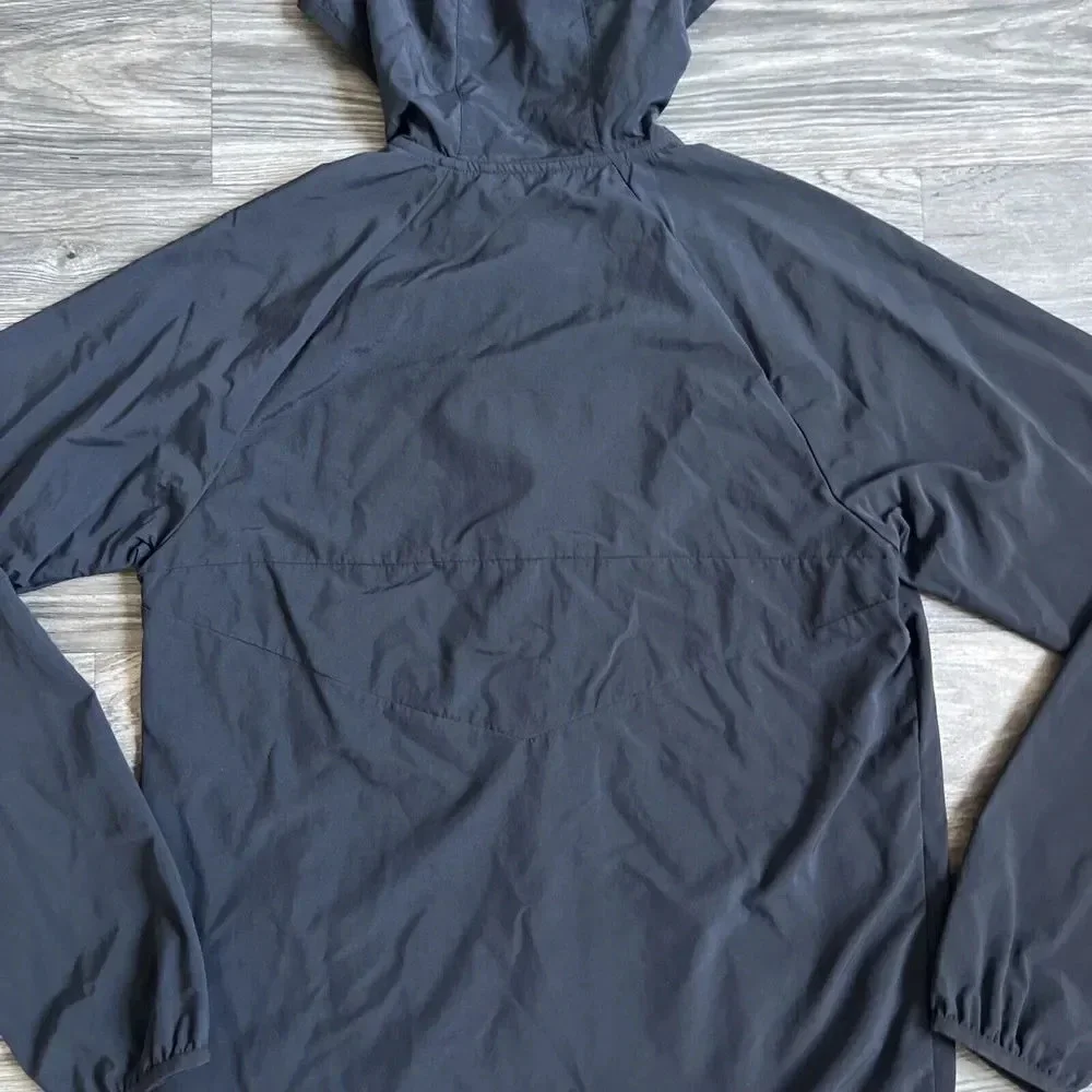 Adidas Dekum Packable Hooded Windbreaker Jacket Black‎ Size Small